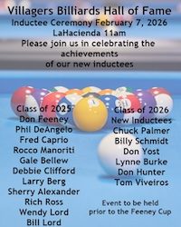 Villagers Billiards Hall of Fame Ceremony
